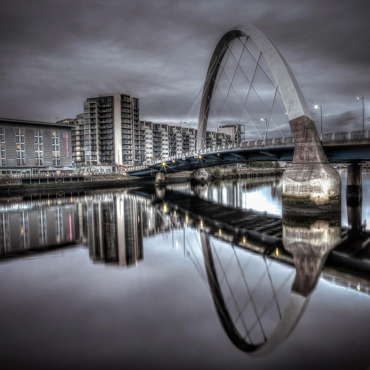 Clyde Arc bridge over river-Glasgow by Assaf Frank - Item # VARPDXAF20121004195XC01G